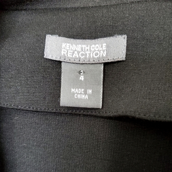 Kenneth Cole Reaction knit jacket vest black size 4 fits XS, S two way zipper - Picture 9 of 16